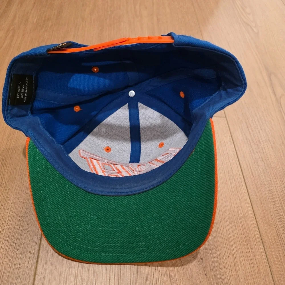 The Hundreds Show Snapback Cap One Size Blue Orange Green Wool Blend - Picture 4 of 5